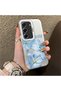 Tecno Camon 40 Compatible Silicone Edge Hard Back Case Couple Phone Case with Floral Pattern - 3