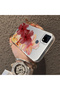 Realme C15 Compatible Silicone Edge Hard Back Case Couple Phone Case with Floral Pattern - 4