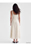 Xside Beige Polka Dot Waist-Slit Dress - 3