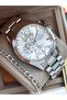 Functions Active, Silver Steel Cord in Stylish Box, White Dial, Men's Wristwatch with Calendar + Chain Bracelet - 3