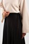 Pile Detailed Linen Trouser Skirt Black - 5