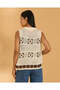 Women Ivory And Brown Crochet Top - 3