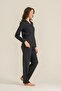 Women's Black Embroidered Shirt Pajama Set Pc9290-S-V1 - 8