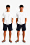 2-Piece Men's Shorts-T-Shirt Set Breathable Lightweight Fabric Maximum Comfort (Bottom-Top) Combination - 2