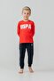 Boy's Pajama Set Printed Red Long Sleeve Pajama Set Us2634-C-V1 - 5
