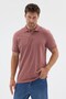 Pink Polo Collar Pique Short Sleeve Slim Fit 100% Cotton T-Shirt 1011260171 - 3