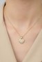 Heart Figured Stone Yellow Color Steel Necklace Special Stylish Design for Women - 3