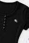 Button Detailed Embroidered Snap Blouse - 2