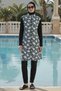 2-Piece Set (with Bonnet Gift) Lycra Sleeves, Elastic Waist, Side Slits, Islamic Swimwear D58 - 2