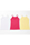 Girl's 3-Piece Lace Strap Undershirt Set 100% Cotton Daily Underwear Set - 3