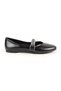 Women's Ballerinas with Metal Accessories, Mary Jane Buckle Strap, Shiny Casual L080.104 - 2