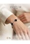 Four Leaf Design Women's Steel Bracelet Elegant Design Silver Black - 5