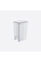 25 Lt Pedal Trash Can with Locking Lid Bathroom Kitchen Office Trash Bin White - 2
