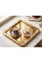 Gold Kare 2 Pieces Gold Patterned Tea and Coffee Presentation Tray - 2