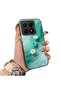 Mi 15t 5g Compatible Silicone Edge Hard Back Case Couple Phone Case with Floral Pattern