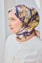 Velora Scarf Watercolor Flower Milky Coffee - 5