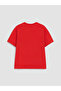 Red Crew Neck Mofusand Printed Girls' T-Shirt - 3