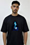 Billie Eilish_81 Design Printed Oversize Black T-Shirt