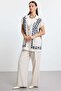 Fabric Combination Vest Linen Suit Dark Blue - 2