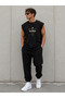 California Detailed Zero Sleeve Crew Neck T-Shirt