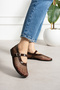 Bonnie Brown Mesh Detailed Flat Sole Women's Ballerina Casual Shoes - 3