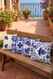 Navy Blue Birds Patterned 4-Piece Throw Pillow Cover Set - 2