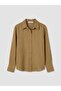 Lcw Everyday Brown Women's 100% Linen Shirt - 5