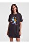 Lcw Young Anthracite Stitch Printed Women's Nightgown - 2