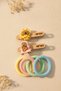 Set of 2 Hair Clips and Colorful Rubber Bands with Cute Animal Figures for Children - 5
