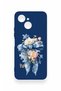 Tecno Spark 40C Compatible Blue Ribbon Floral Pattern Silicone Case - 2