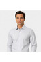 Long Sleeve Slim Fit 100% Cotton Twill Non-Iron Iron-Free Jacquard Striped Classic Men's Shirt - 3
