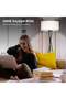 Floor Lamp for Living Room with 3 Color Temperatures, Modern Tripod Floor Lamp with Fabric Lampshade & Foot Switch, Standing Light Tall Industrial Floor Light - 6