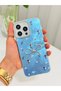 iPhone 15 Pro Max Case with Marbling Effect, 3D Bow and Floral Pattern, Raised Camera Cover - 2