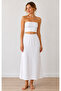 Long Skirt Lining White – Knitted Fabric Lycra Non-Slip Inner Skirt Lining – Flexible Waist Elastic for Hijab Combination - 3