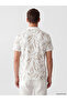 Lcw Vision Ecru Polo Neck Patterned Pique Men's T-Shirt - 4