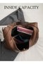 Women's Shoulder Tote Bag Faux Leather Handbag for Women Large Capacity Messenger Fashionable Travel Shoulder Bag for Ladies Girls College Students - 5