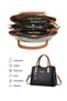 Women's Fashion Luxury Shoulder Bags, Ladies Designer Hardware Charm Handbag Tote Bags Clutch Bag, PU Leather Crossbody Bag Satchel Bag Beach Bag Carry Bag for College Students and Teenagers - 3