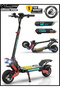 H7 Folding Electric Scooter 1500W Powerful Motor, 48V 13Ah Battery, 60KM/H High Speed, 50KM Range, NFC Key Start, 10 Inch Tires, Aluminum Alloy Frame with RGB Lights