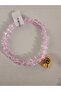 Pink Necef Stone Snail Charm Natural Stone Bracelet Standard Size 15 cm