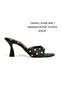 Black Polka Dot Slippers with 7cm Heels Goblet Shoes New Season - 3