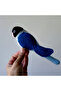 Amigurumi Knitted Toy Bird Parrot Sultan Paradise Blue - 4