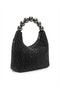 Women's Luxury Rhinestone Mini Handbag – Crystal Embellished with Beaded Handle & Detachable Chain - 3