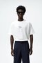 Unisex Oversized T-Shirt Palm Tree View Printed Black / White - 2