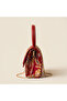Valley Ethnic Pattern Shoulder Bag Claret Red - 4