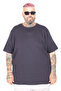 Mode XL Large Size T-Shirt Bıs There Is No Right 26120 Dark Blue