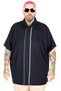 Mode XL Large Size T-Shirt Polo with Zipper 26580 Dark Blue