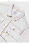 Girl's Tasseled Denim Jacket Cream 6407 - 7