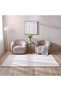 Plush Solid Off White Faux Rabbit Fur Rug 160x230 cm - Soft, Luxurious Polyester Area Rug for Bedroom, Living Room, and Home Decor - Cozy, Elegant, and Comfortable Floor Mat - 6