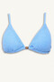 Regular Fit Wrinkled Textured Blue Bikini Top E0205Ax26Sm - 6