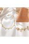Steel Color Non-Fading Heartbeat Detailed Anklet (Special Anklets for the Summer Season) - 2